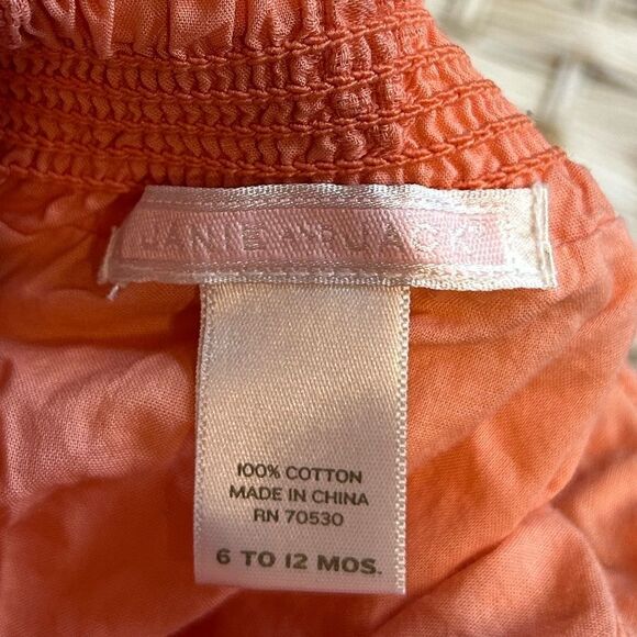 5 for $25🔥6 to 12 Months Janie and Jack Coral Floral Halter Dress - Picture 5 of 6